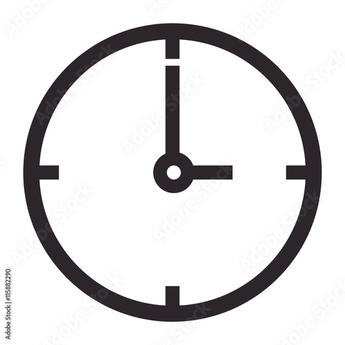 Free Download flat design simple clock icon vector illustration - GFXLoad