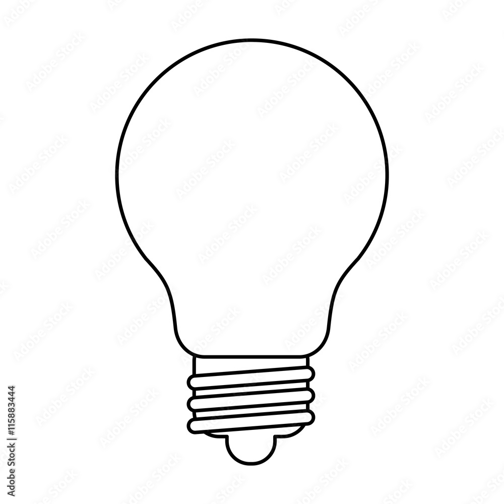 flat design regular lightbulb icon vector illustration flat design regular lightbulb icon vector illustration