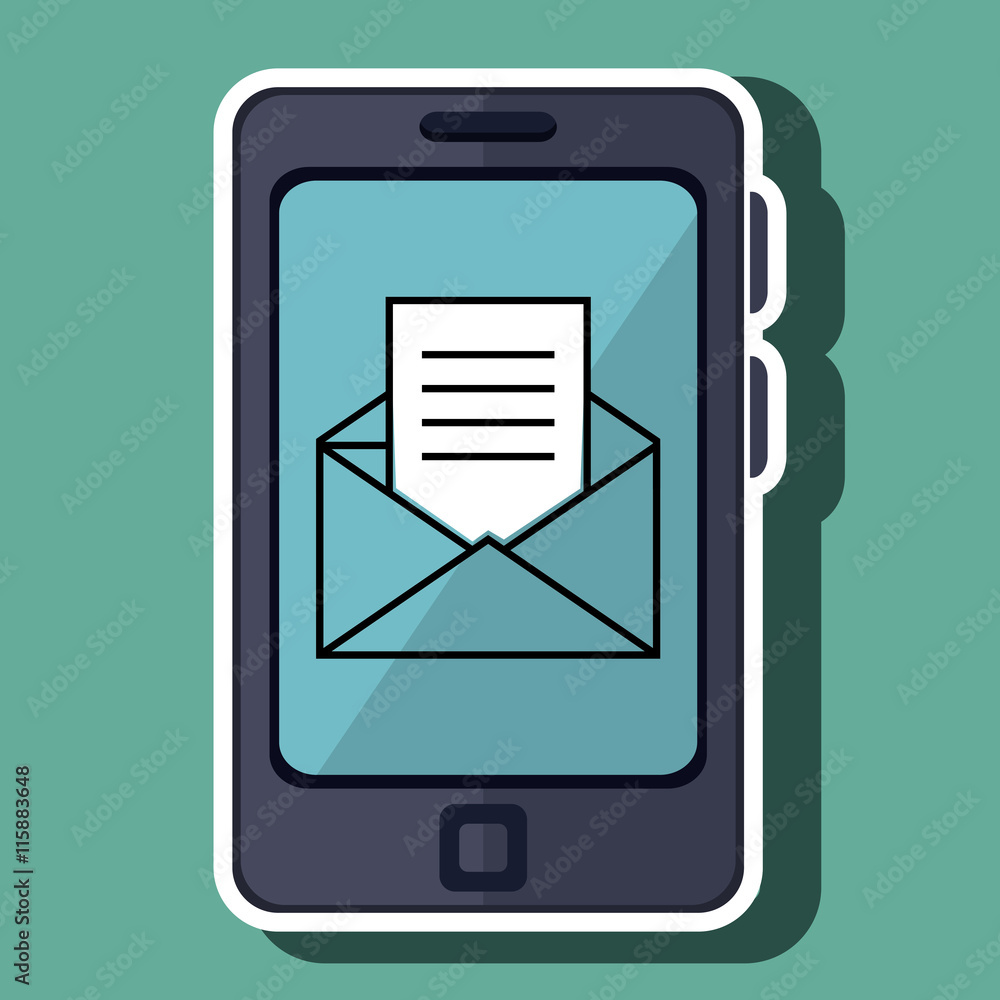 smartphone and envelope isolated icon design, vector illustration graphic smartphone and envelope isolated icon design, vector illustration graphic