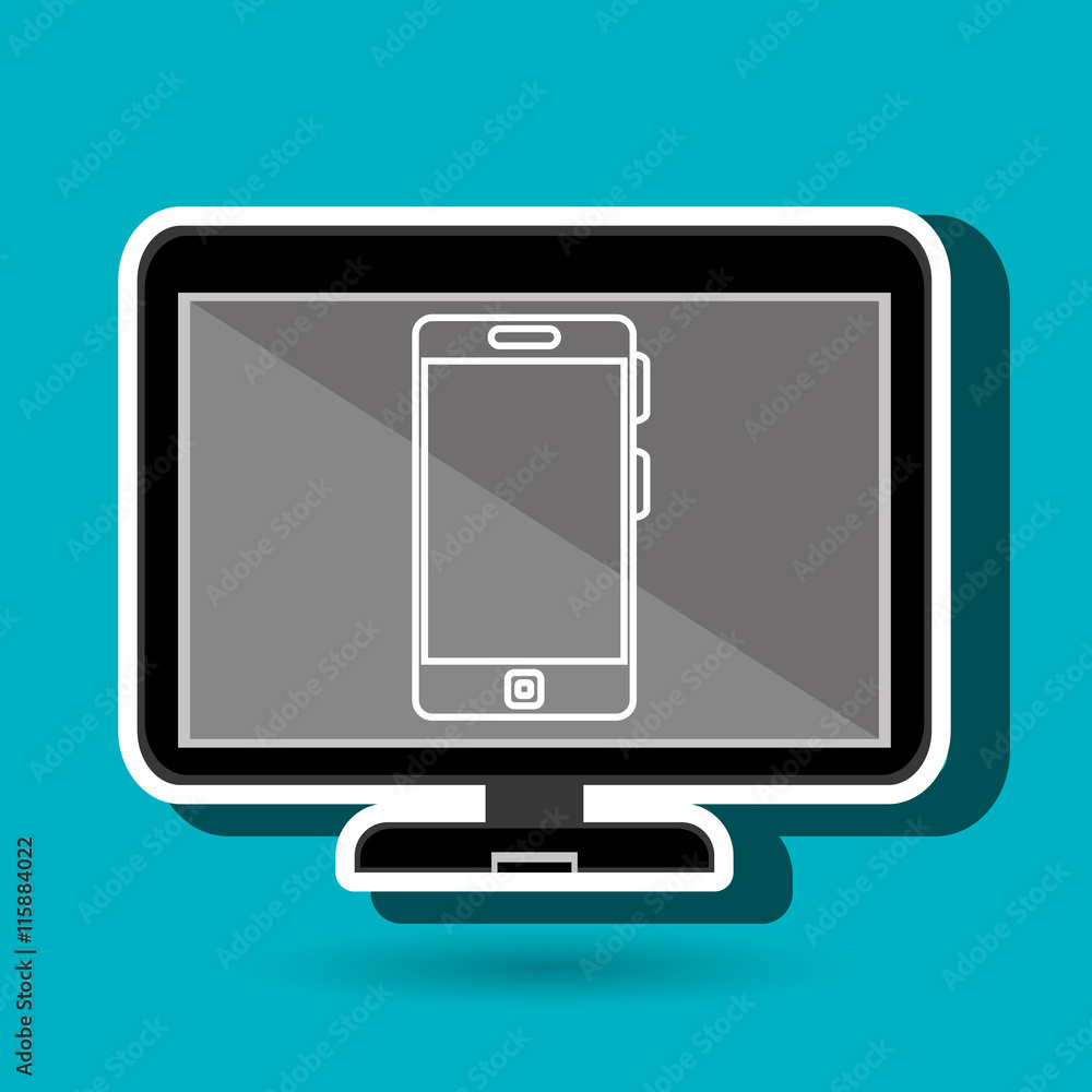 laptop with smartphone isolated icon design, vector illustration graphic laptop with smartphone isolated icon design, vector illustration graphic