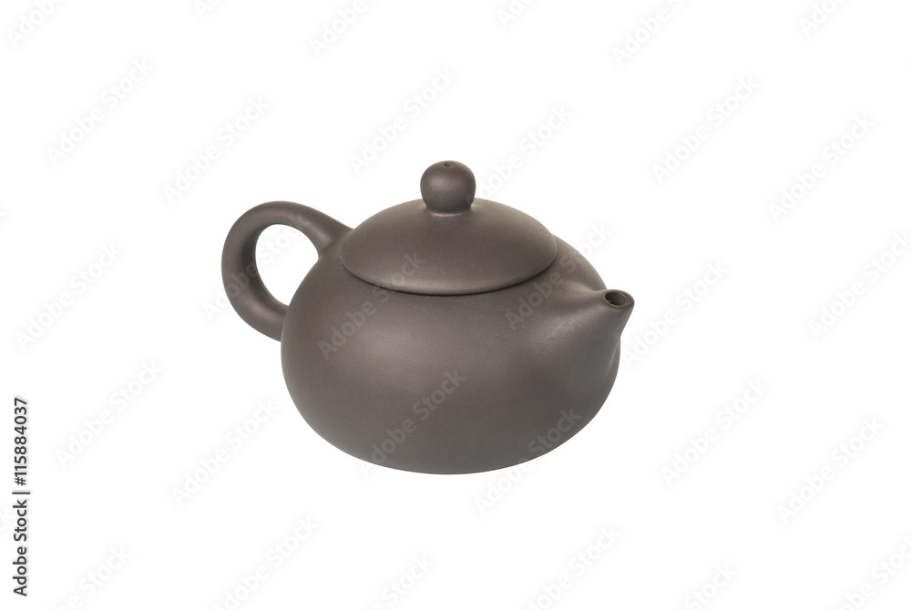 Chinese traditional style teapot on white background