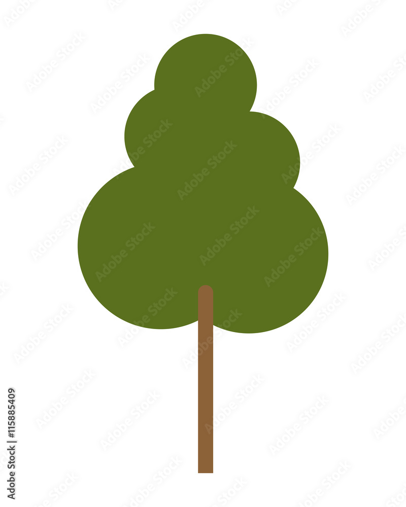 flat design single tree icon vector illustration flat design single tree icon vector illustration