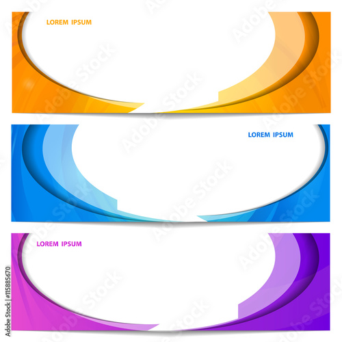 Set of colorful banners illustration.