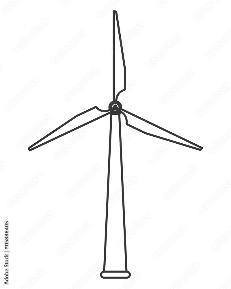 flat design wind turbine icon vector illustration flat design wind turbine icon vector illustration
