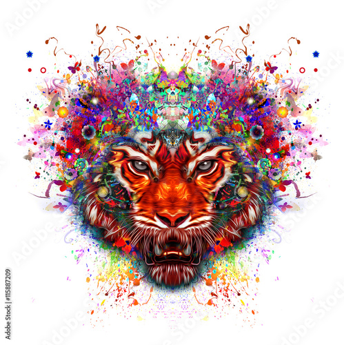 абстрактный тигр