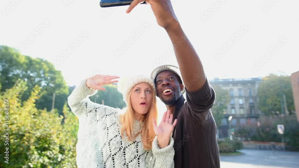 Taking selfie