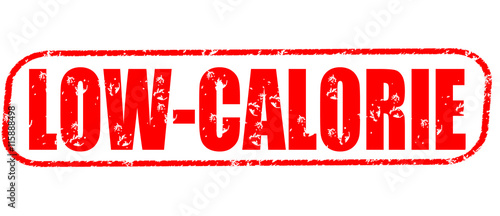 Foto Low-calorie on the white background, red illustration