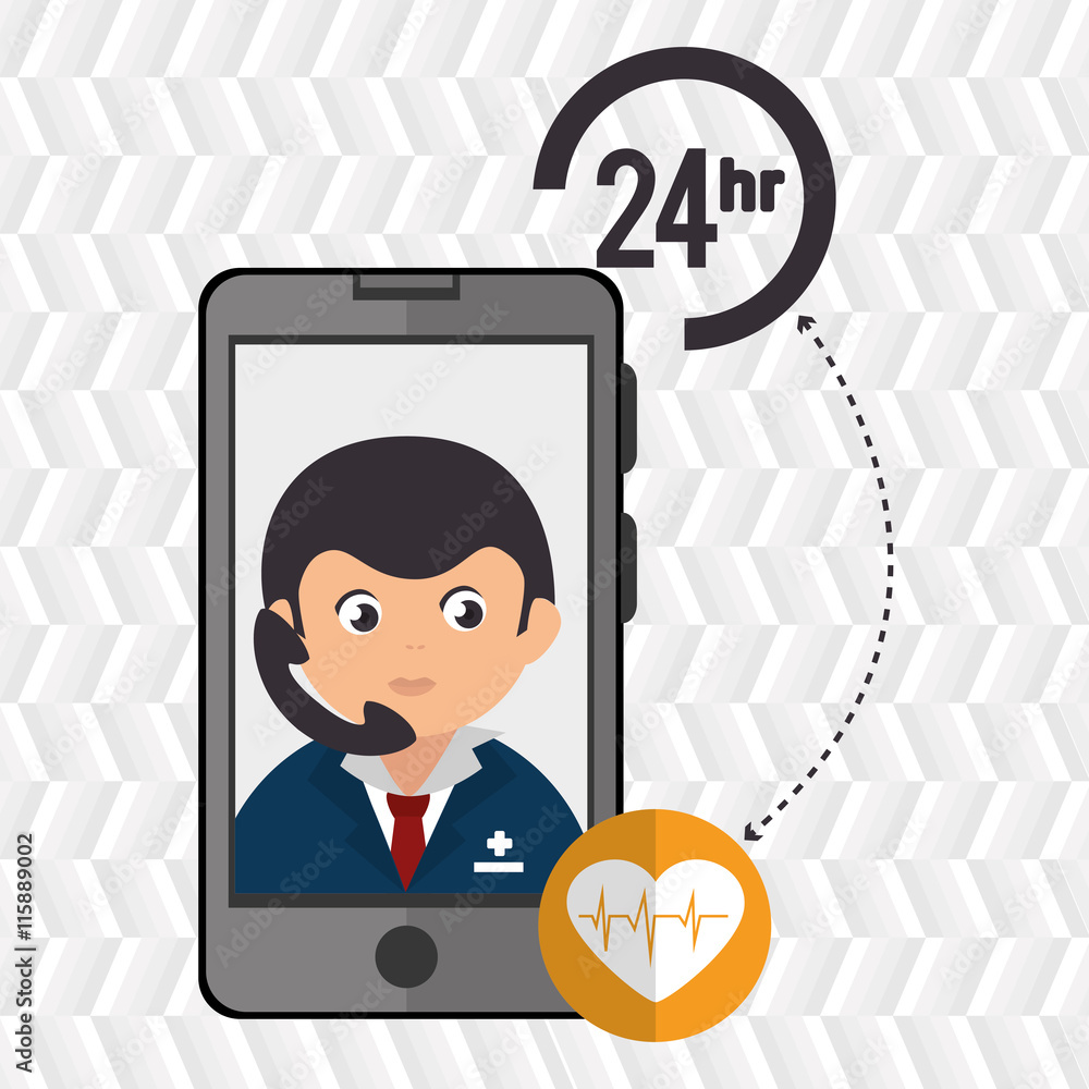 24-hour health and cardiology isolated icon design, vector illustration graphic 24-hour health and cardiology isolated icon design, vector illustration graphic