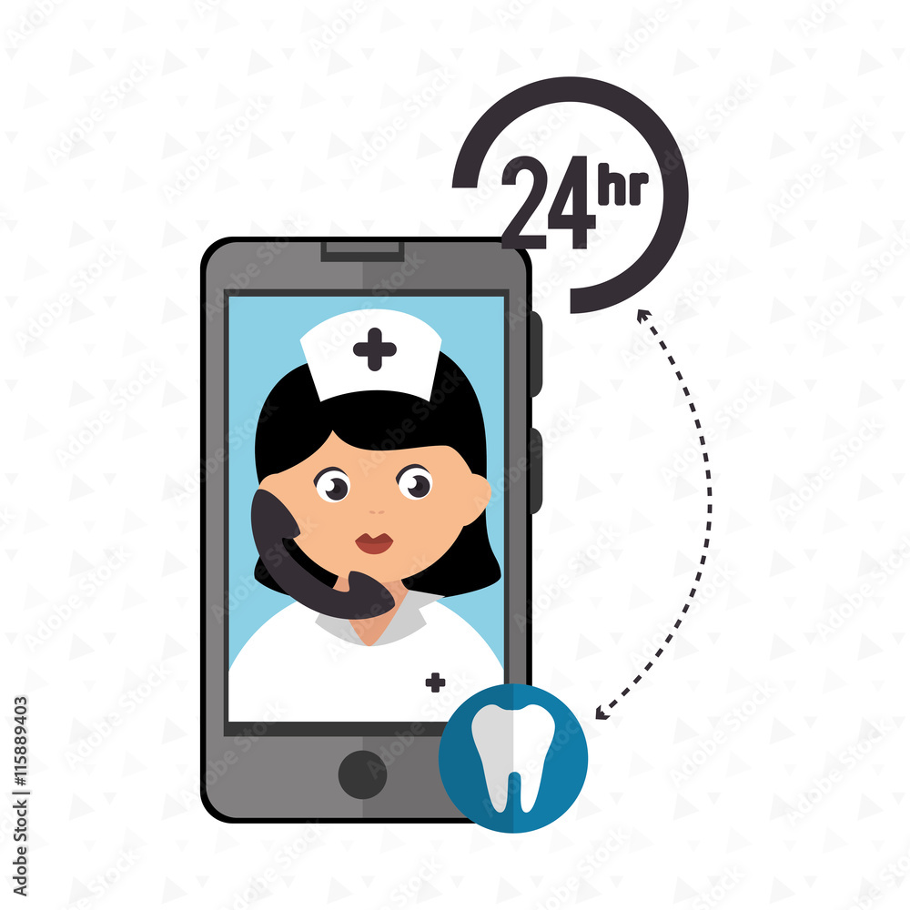 nurse 24-hour health odontology isolated icon design, vector illustration graphic nurse 24-hour health odontology isolated icon design, vector illustration graphic