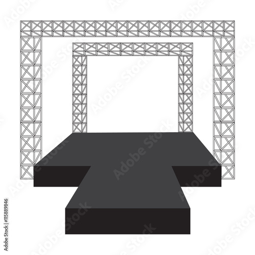 Fashion runway podium stage