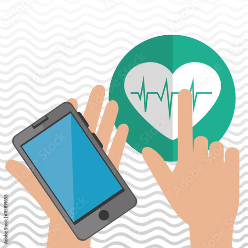smartphone service medical icon vector illustration eps 10