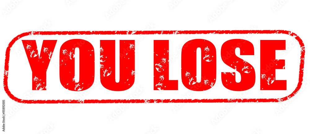 You lose on the white background, red illustration