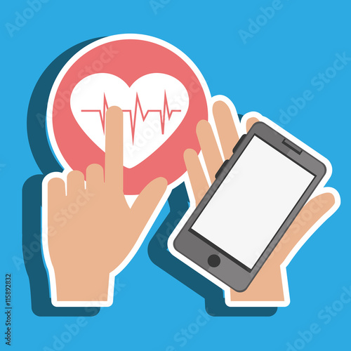 smartphone service medical icon vector illustration eps 10