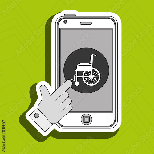 smartphone service medical icon isolated, vector illustration