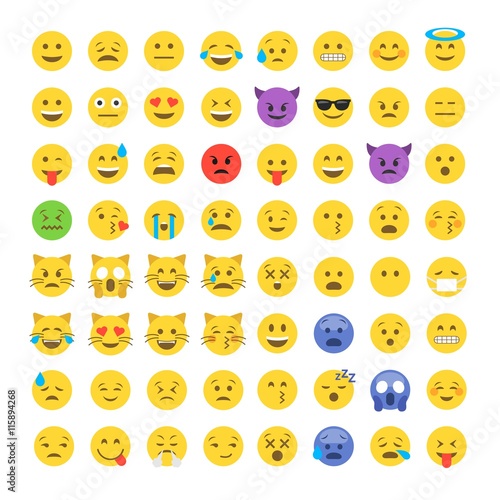 Emoticon emoji set