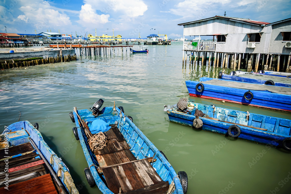 Fototapeta premium Historic George Town waterfront, Penang, Malaysia