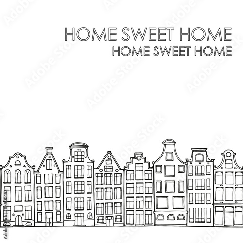 doodle Dutch houses