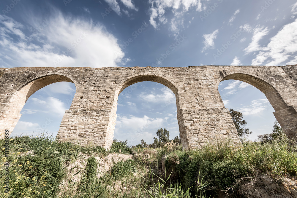 Kamares, the old aqueduct of Larnaca. Cyprus