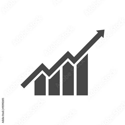 Growth chart - vector icon