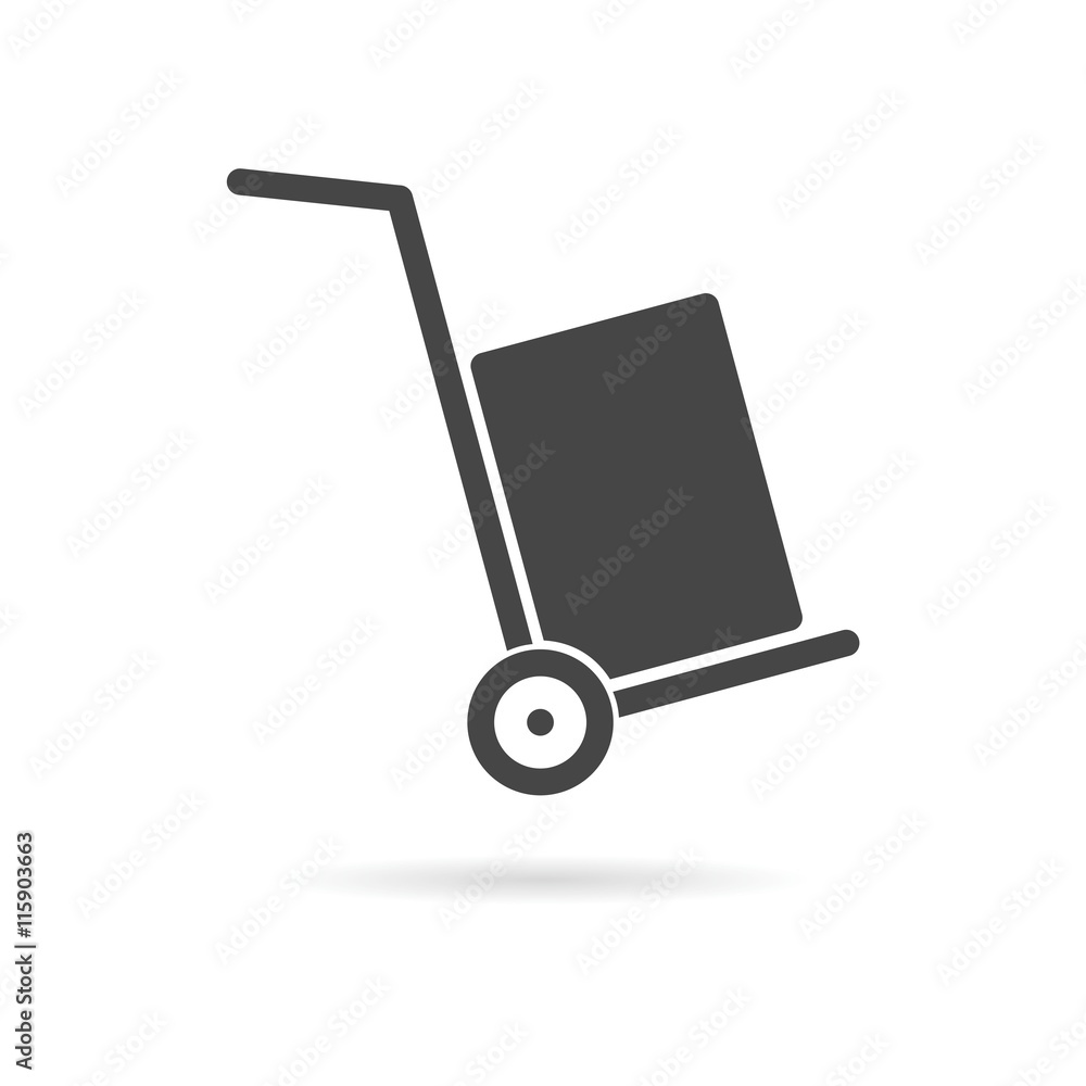 Handcart icon, vector icon Handcart icon, vector icon