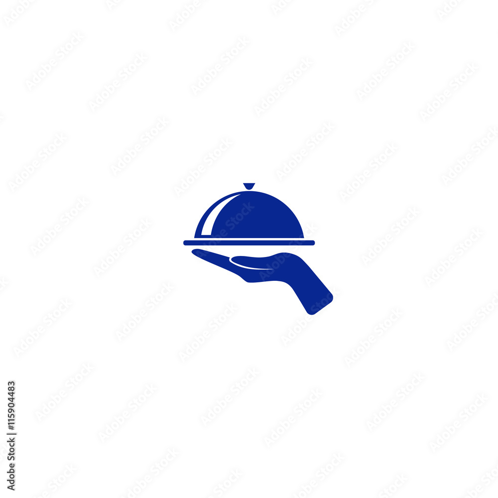 Fototapeta premium Hot proper meal plate vector icon
