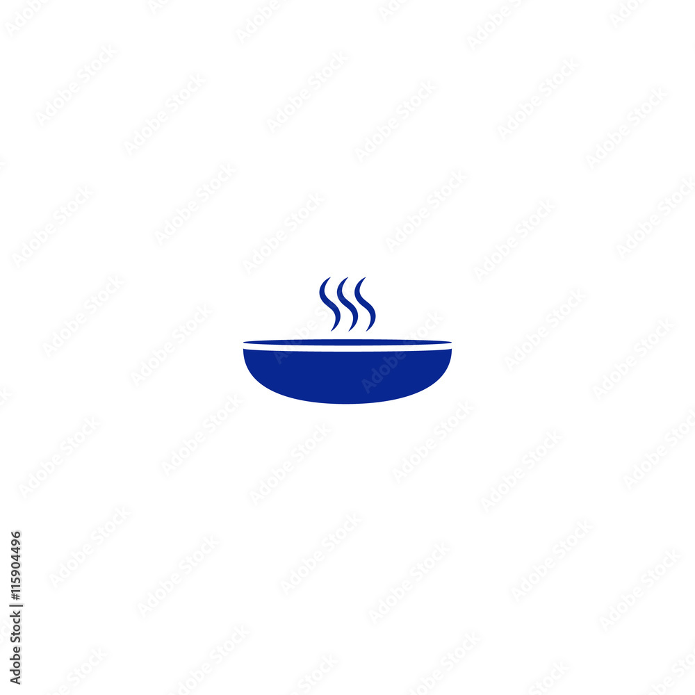 Hot proper meal plate vector icon Hot proper meal plate vector icon
