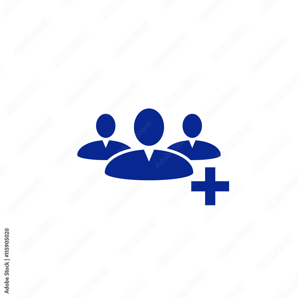 Add new user account flat icon for apps Add new user account flat icon for apps