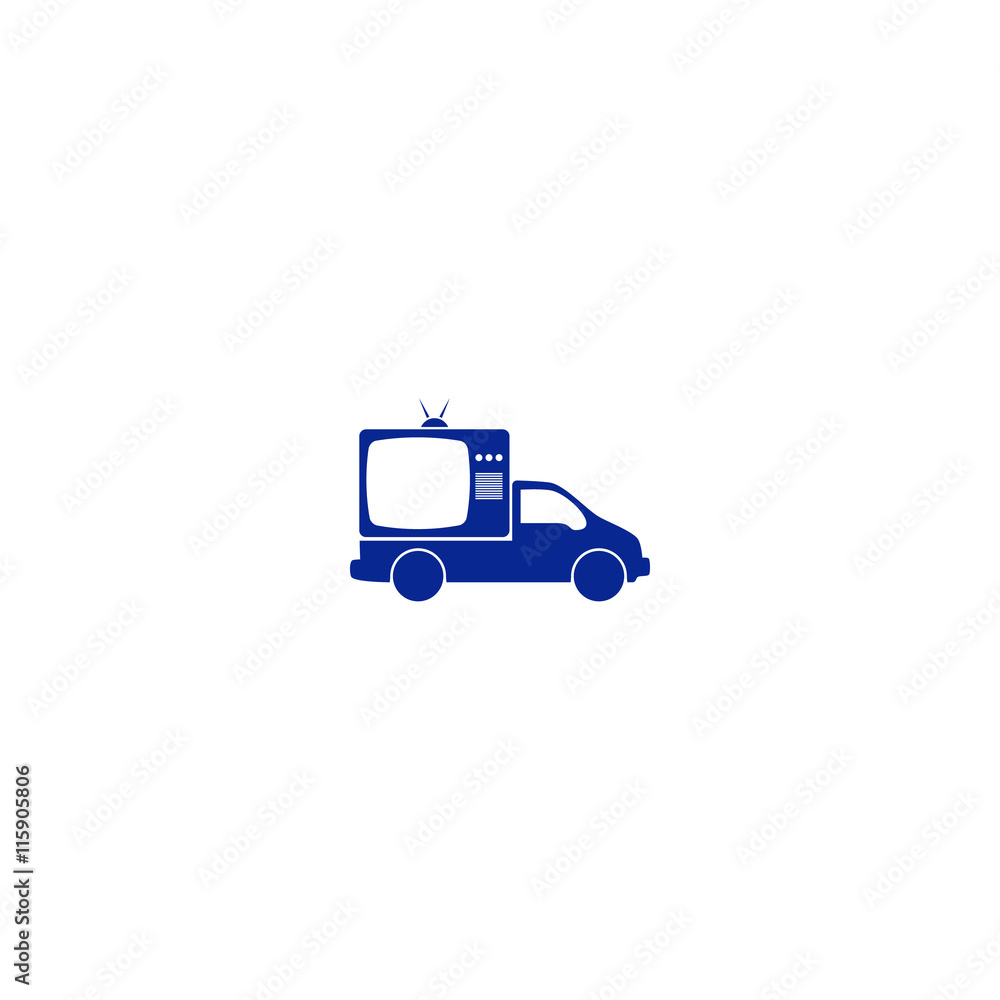 Flat paper cut style icon of vehicle Flat paper cut style icon of vehicle