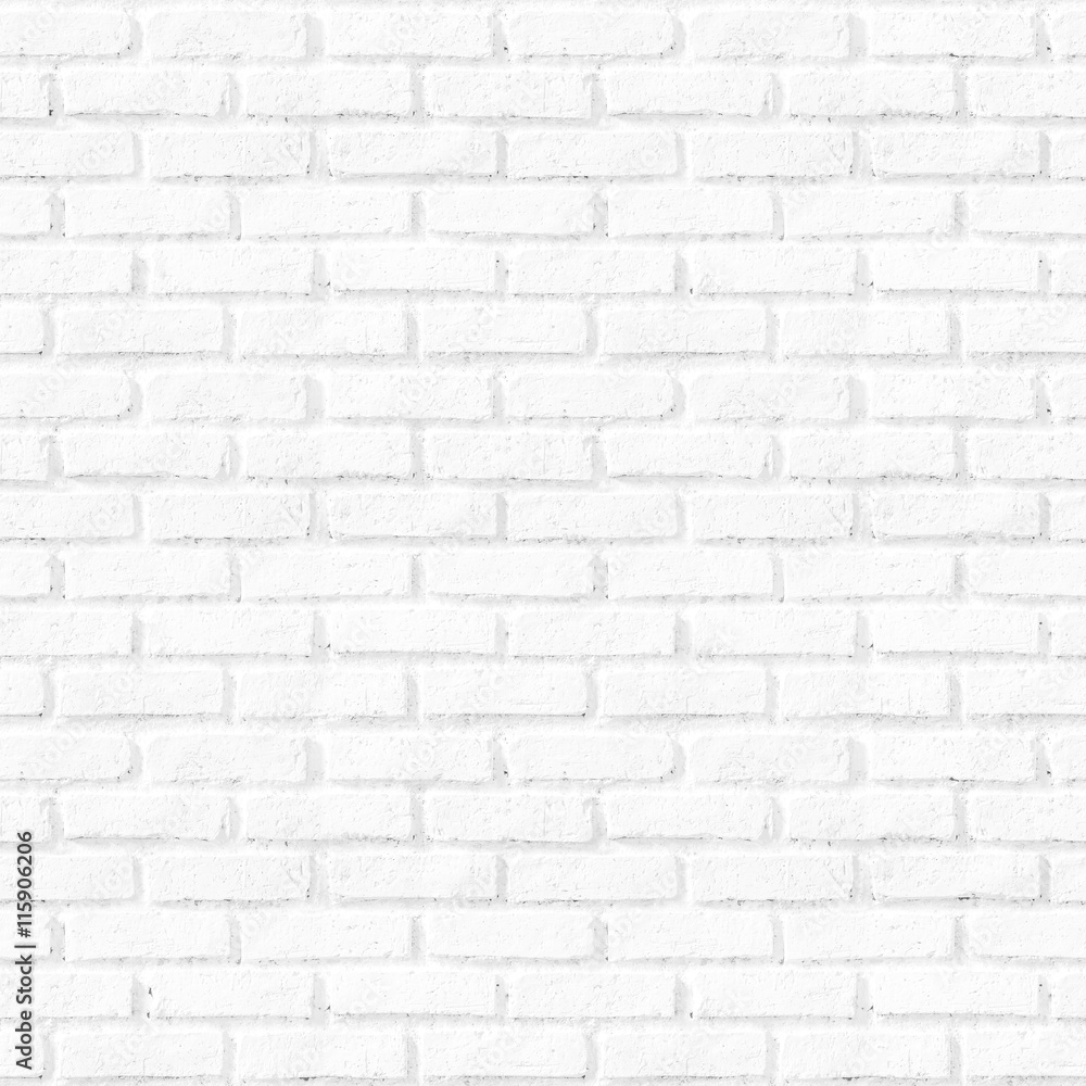 Naklejka premium Seamless square white brick wall background