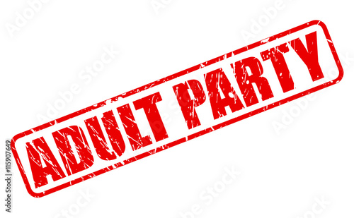 ADULT PARTY RED STAMP TEXT
