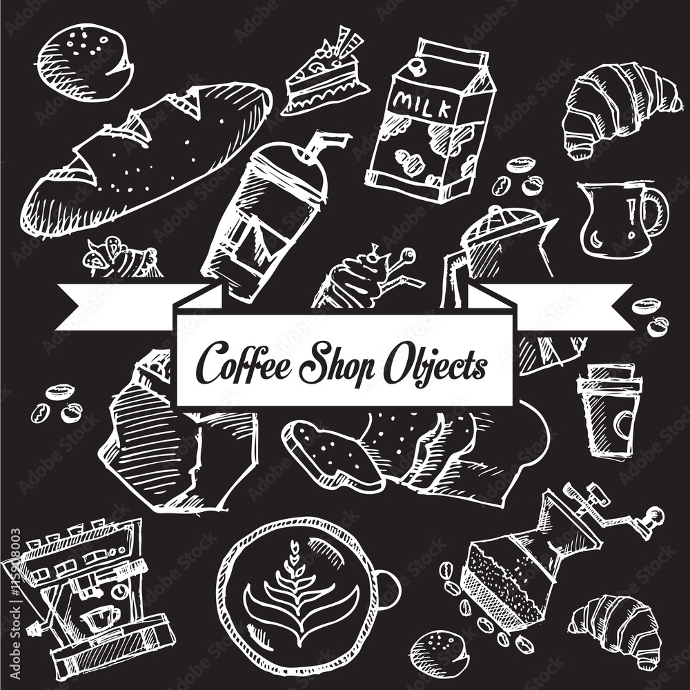 coffee shop objects line A
