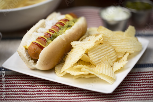 Veggie Hot Dog with Crisps