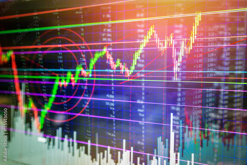 Candle stick graph chart of stock market investment Candle stick graph chart of stock market investment