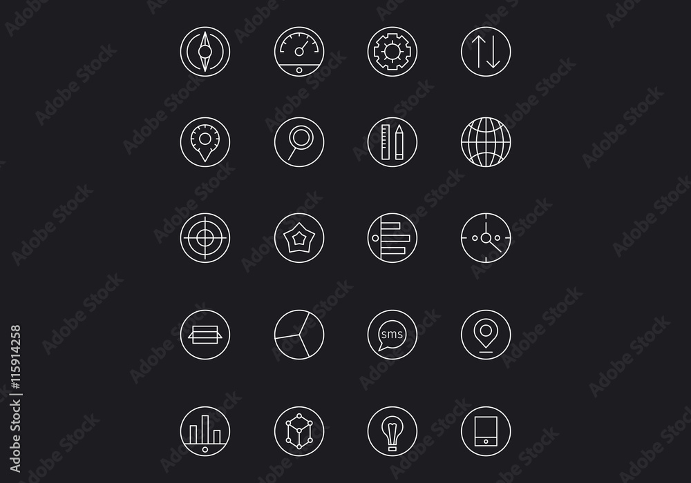 Icons design tample . Mixed media Icons design tample . Mixed media