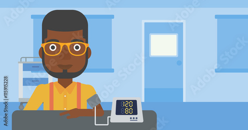 Blood pressure measurement.
