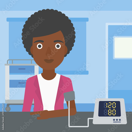 Blood pressure measurement.