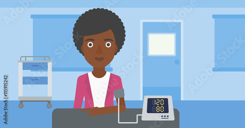 Blood pressure measurement.