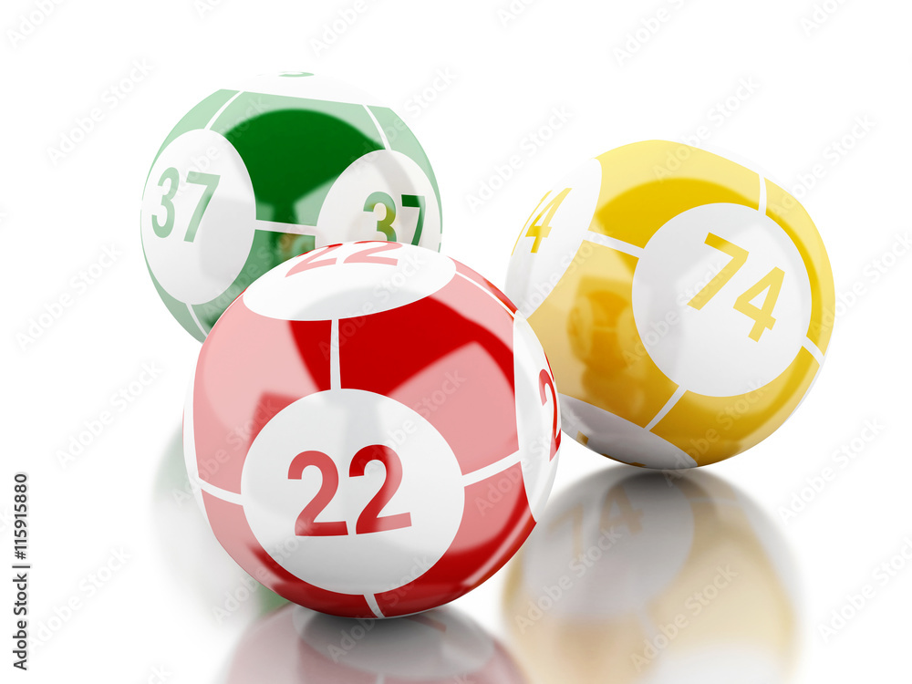 3d Red bingo card with colorful balls. 3d Red bingo card with colorful balls.