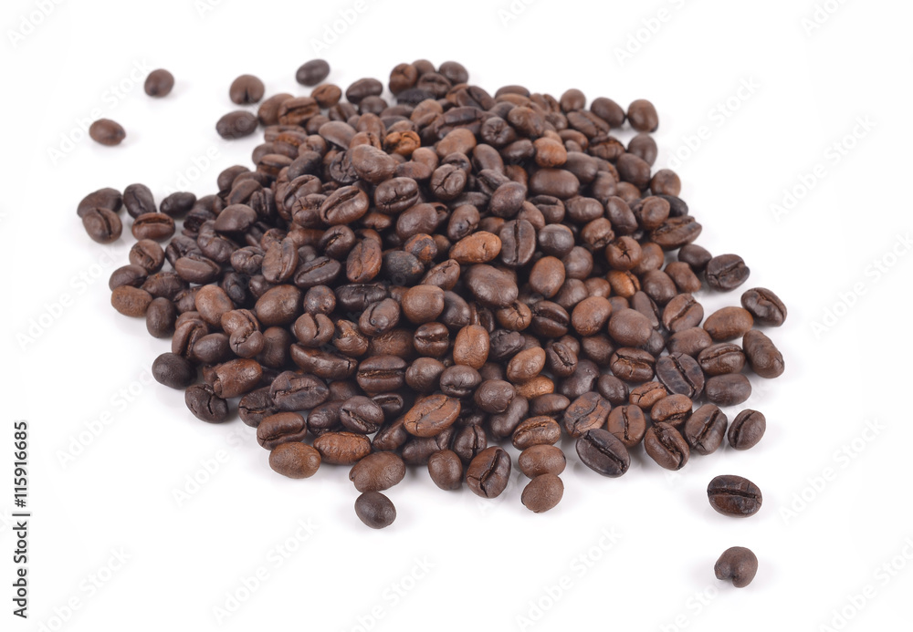 Coffee beans isolated on white Coffee beans isolated on white