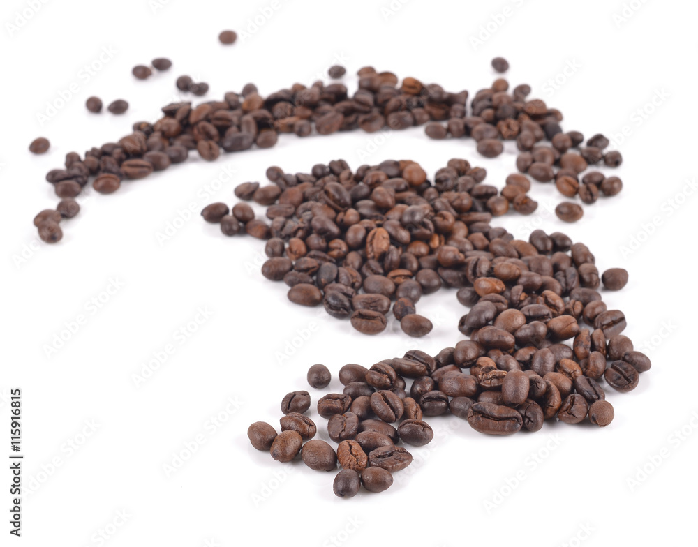 Coffee beans isolated on white Coffee beans isolated on white