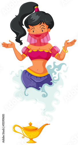 Genie coming out of lantern