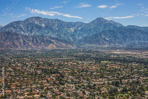 Gorgeous Aerial View of Mount Baldy, Orange County, California,