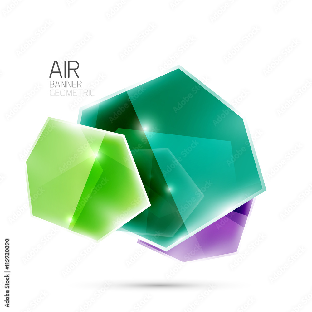 Color glossy geometric plates Color glossy geometric plates