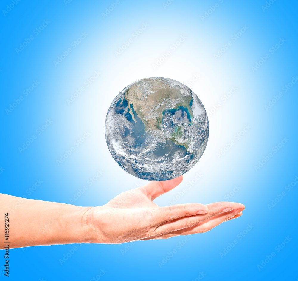 earth in hands - environment concept - Usa, elements of this ima earth in hands - environment concept - Usa, elements of this ima