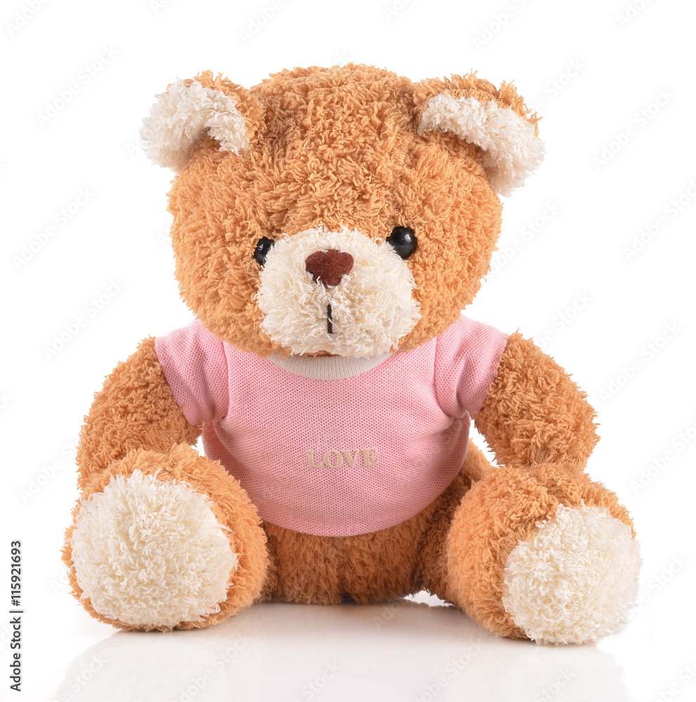 Obraz premium Teddy bear isolated on white