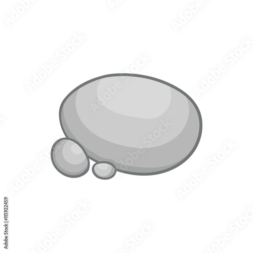 Gray stones icon in cartoon style on a white background