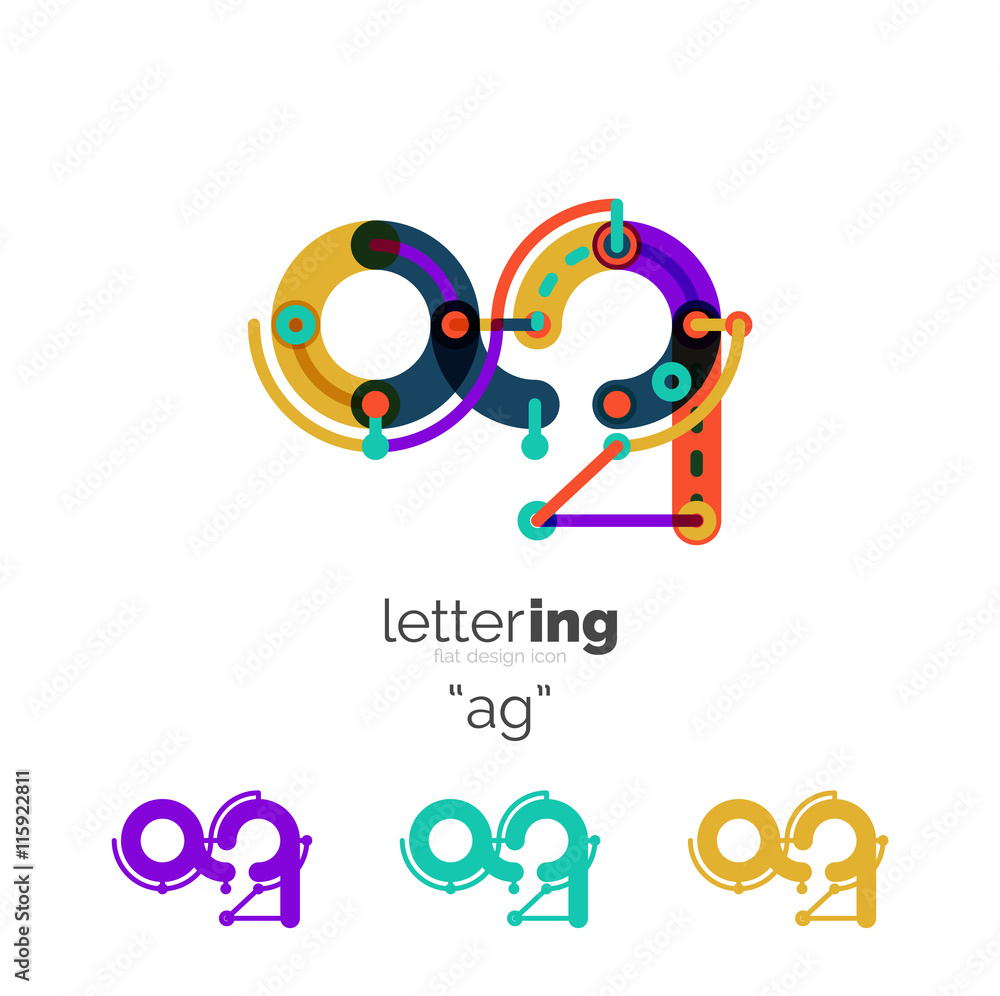Fototapeta premium Letters logo icon