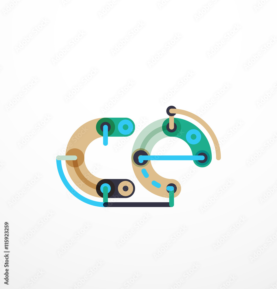 Colorful funny cartoon letter icon Colorful funny cartoon letter icon