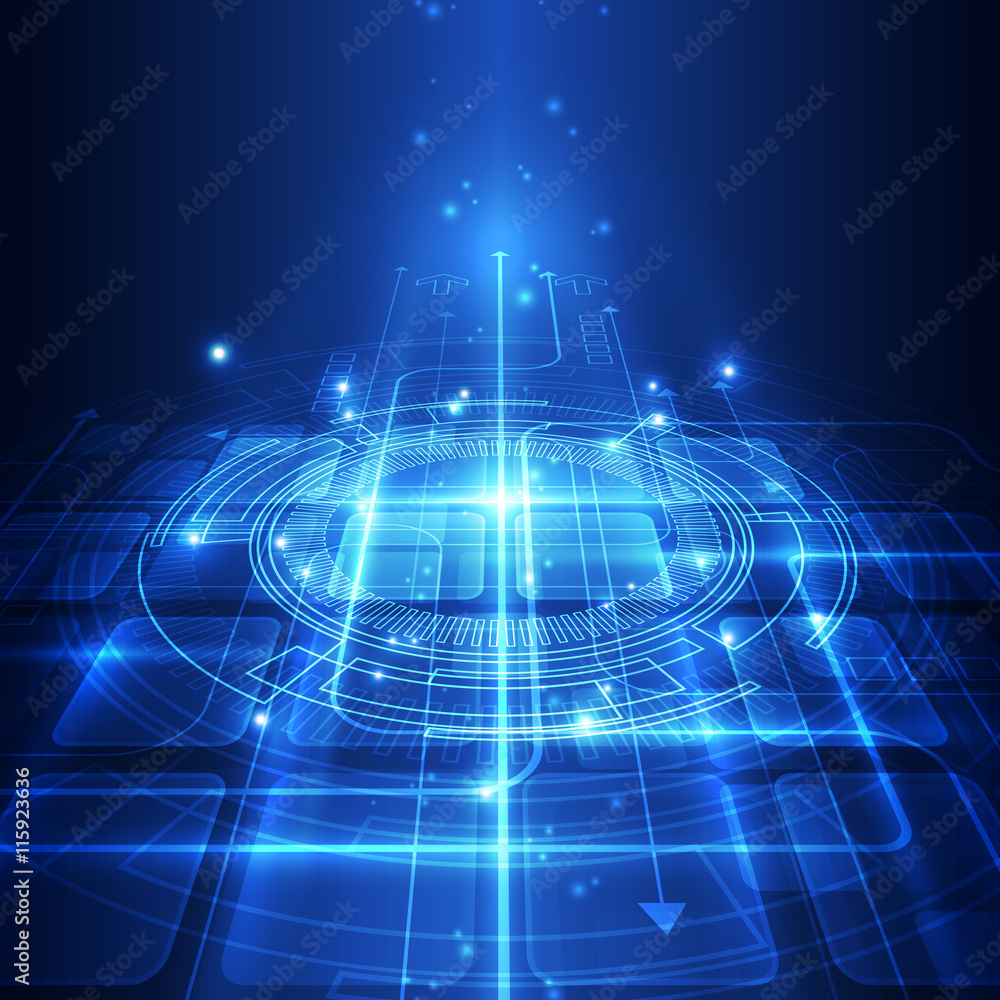 Abstract futuristic digital technology background. Illustration Vector Abstract futuristic digital technology background. Illustration Vector