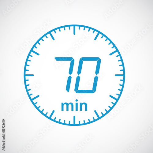 Set of timers 70 minutes Vector illustration